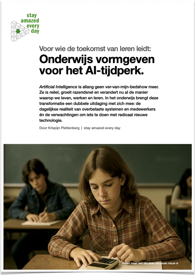 Visiedocument "Onderwijs vormgeven voor het AI-tijdperk", door Krispijn Plettenberg – stay amazed every day